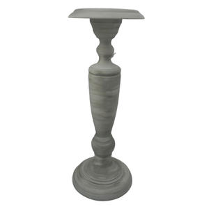 Bougeoir de pilier en métal pour décoration de la maison porte-bougie en pierre grise pour décoration de mariage en vrac fait à la main - Product Image 2