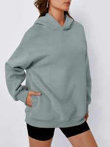 Sudadera con capucha de gran tamaño para mujer personalizada más vendida, ropa informal, el mejor Material usado, sudaderas con capucha de gran tamaño transpirables para mujer - Product Image 3