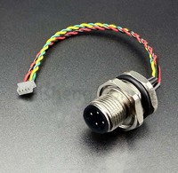 Cable M12 Código B a JST (XA/ZH/XH) / Molex |   Conector de Panel Metálico Macho/Hembra de 4/5 Pines
