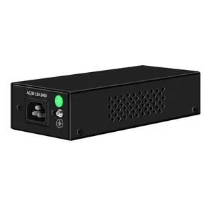 Hisource New Stock Gigabit Active 10/100/1000Mpbs Ethernet PoE Adapter 90W Für IP-Kamera