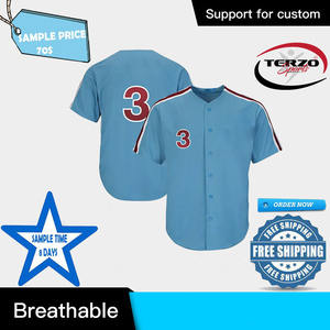 Nuevo Jersey personalizado jersey de béisbol cuello redondo jersey de béisbol de secado rápido estampado de sublimación camisetas unisex de béisbol transpirables - Product Image 2