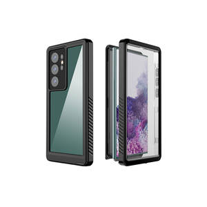 Étui de téléphone robuste, étanche et antichoc compatible Netzy SAFA 1-1 pour Samsung Galaxy S23 Ultra, finition électro-plaquée givrée - Product Image 3