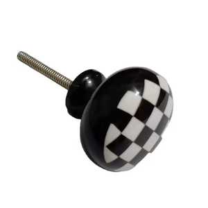 Boutons de porte en métal en résine de bois de luxe Boutons de porte en résine ronde polie Ensemble de poignées de meubles à bas prix - Product Image 1