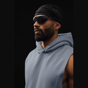 wholesale fully customized Men's Workout Hooded Tank Tops <b>Sleeveless</b> Gym <b>Hoodies</b> Bodybuilding Muscle Shirts - Product Image 3