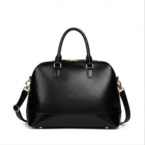 Sac à main fourre-tout en cuir de mouton pour femme authentique fermeture à glissière décontractée élégante et durable suivant les tendances de la mode produit authentique - Product Image 1