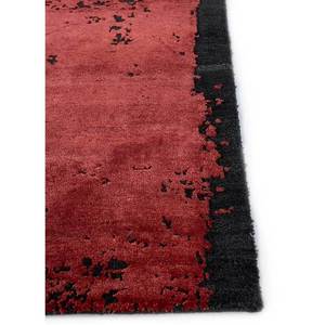 Alfombra Kavi de Color Sólido, Tejida a Mano con Lana y Seda de Bambú, Diseño Teoría del Caos en Rojo Anaranjado para Decoración de Sala de Estar -Esk-327 9x12 - Product Image 4