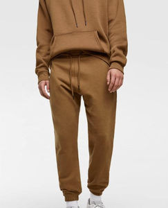 Conjunto de pantalones de chándal y Sudadera con capucha de rizo francés de gran tamaño personalizable con diseño de fondo con puños vintage y trajes bordados desgastados - Product Image 3