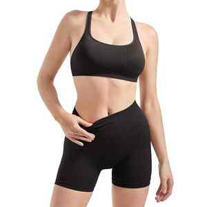 Ensemble de sport d'été pour femmes, soutien-gorge de sport, short, tenue, logo personnalisé, vêtements de sport, vêtements de fitness - Product Image 4