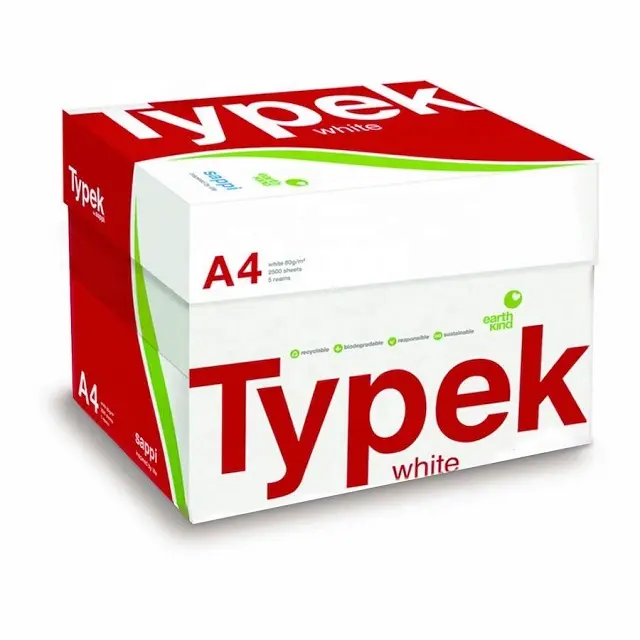 TYPEK การพิมพ์ถ่ายเอกสาร A4 กระดาษสําเนา 80gsm 75gsm 70gsm A3 Typek สีขาวสํานักงานเครื่องถ่ายเอกสารเครื่องพิมพ์กระดาษราคาต่ํา