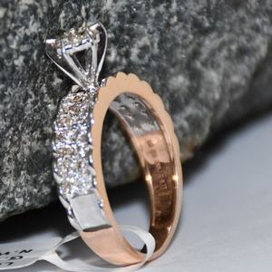 Auténtico Original 14K y 18K Impresionante anillo de diamante Natural Real Diamante Pieza de joyería - Product Image 2