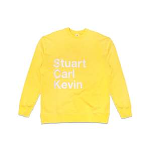 Sweat-shirt à col rond surdimensionné pour homme avec broderie 3D Minions, impression sérigraphique sur tricot uni pour l'automne - Product Image 1