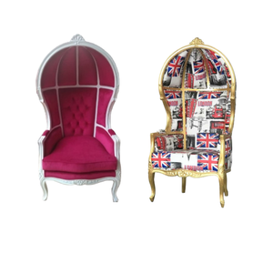 Vente en gros de chaises de luxe pour trône royal avec baldaquin, à dossier haut, pour reine et roi de mariage, meubles d'hôtel - Product Image 5