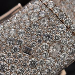 Collar de Cadena Cubana con Incrustaciones de Diamantes de Imitación de Lujo, 50 Quilates, Moissanita VVS, Chapado en Rodio, Joyería Hip Hop, Acabado en Oro Rosa, para Regalo de Fiesta - Product Image 3