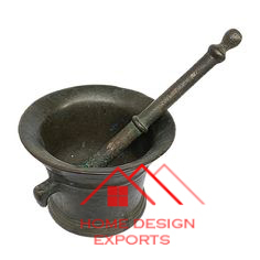 Diseño de mortero de metal de latón y pastel en acabado plateado para moler especias accesorios de cocina de alta calidad - Product Image 4