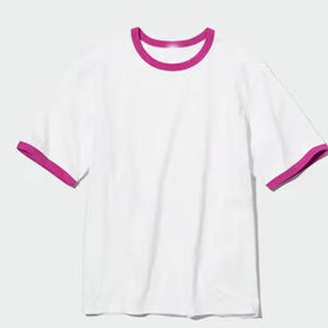 Airism T Shirt Sale T-shirts en coton pour hommes Oversized Unisex Short Sleeve Crew Neck Loose Basic Tops Solid Athletic Tee - Product Image 4