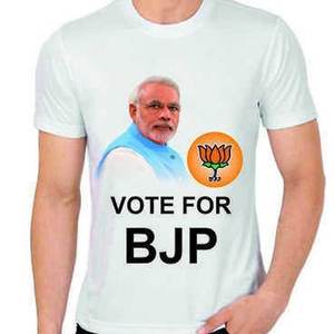 T-shirt de campagne électorale politique de 120 grammes T-shirts vierges hommes et femmes hommes col rond teint uni été adulte taille unisexe - Product Image 2