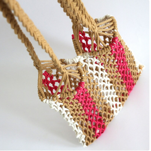 Cotton Crochet Fishing <b>Net</b> Hand Woven <b>Bag</b> Straw Macrame Beach <b>Bags</b> Direct From Indian Supplier - Product Image 2