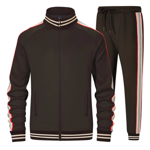 Survêtements pour hommes de haute qualité 100% coton, unis, surdimensionnés, avec logo personnalisé imprimé et brodé, respirants pour la saison d'automne - Product Image 1