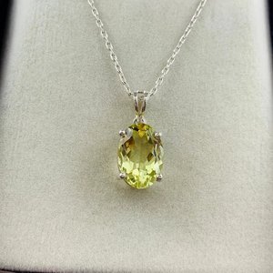 จี้เลมอนควอทซ์สำหรับผู้หญิงจี้ชุบทองเงินสเตอร์ลิงสีทอง925สำหรับงานปาร์ตี้ครบรอบ - Product Image 4