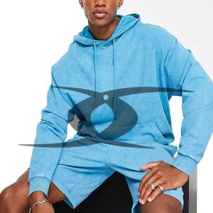 Sudadera con capucha desgastada con lavado ácido personalizada de fabricantes de ropa al por mayor sudaderas con capucha térmicas ajustadas cuadradas de gran tamaño para hombres - Product Image 3