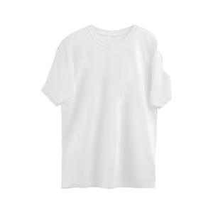 Camiseta Larga de Manga Media con Cuello Redondo para Mujer, Talla Grande, 100% Algodón Orgánico, Transpirable, Ecológica, Informal, Color Blanco - Product Image 1