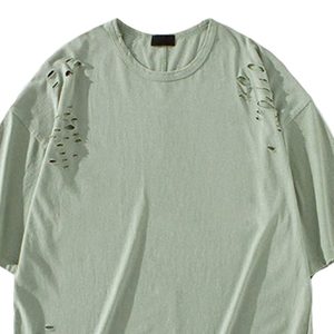 Camisetas Clásicas para Hombre, Estilo Desgastado, 100% Algodón, Color Sólido, Mangas Cortas, Diseño Ringer, Ecológicas, Secado Rápido, Transpirables - Product Image 2