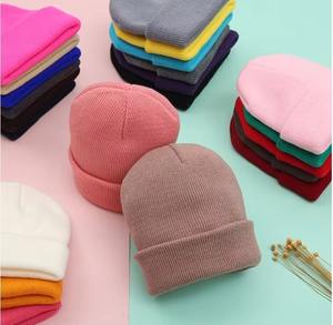 Invierno Toque sombreros hombres mujeres bebé niños niño gorro en blanco sombreros logotipo personalizado bordado sombrero de punto multicolor - Product Image 3