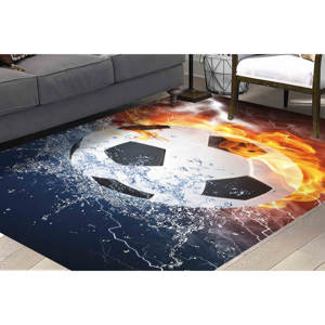 Tapis de football : Tapis sportif Feu et Eau, Tapis imprimé, Tapis doux non tissé - Product Image 4