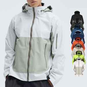 Polyester Softshell Sports de plein air Gym course imperméable chaud manteau surdimensionné coton Polyester blanc à capuche fermeture éclair vestes hommes - Product Image 1