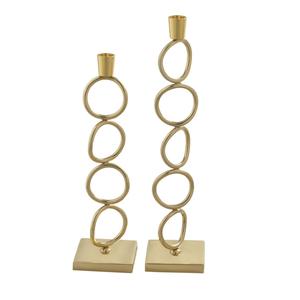 Metal Candle Holder Candle Stand for Lighting and Home Decoration <b>Set</b> Stylish Antique Finish Decorative Candle Jar Holder - Product Image 3