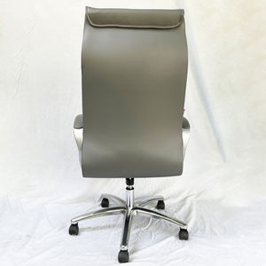 Silla Giratoria HOM1027-01X con Respaldo Alto en Gris, Diseño Moderno con Altura Ajustable y Reposacabezas para Dormitorio o Uso Doméstico - Product Image 6
