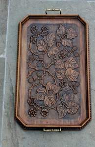 BANDEJA IMPRESA DE MADERA DE LA MEJOR CALIDAD TALLADA Forma cuadrada disponible y artesanía de la India mejor muestra Venta caliente - Product Image 2