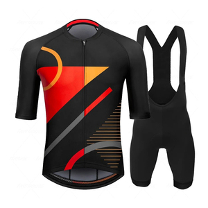 Uniformes de Ciclismo Unisex de Primera Calidad, Logotipo Personalizado Impreso, Transpirable, 100% Poliéster, Conjunto de Jersey y Pantalones Cortos de Ciclismo, Ropa Deportiva - Product Image 1