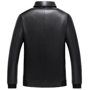 แจ็คเก็ตหนังแท้คุณภาพสูงสำหรับผู้ชาย ดีไซน์ใหม่ กันน้ำ ระบายอากาศได้ดี เหมาะสำหรับฤดูใบไม้ร่วงและฤดูหนาว สีพื้นเรียบง่าย สไตล์ลำลอง สามารถปรับแต่งได้ - Product Image 2