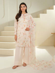 La mejor calidad Light Airy Shalwar Kameez Dupatta para mujeres indias pakistaníes Todas las estaciones Tela de césped impresa en Georgette - Product Image 2