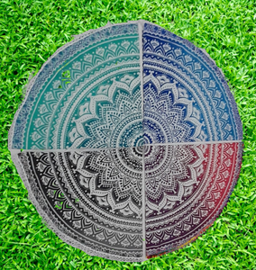 Indian Bohemian Mandala Beach Yoga Mat Toalla Venta al por mayor Lote Impreso Pom Tapiz Colgante de pared para sala de estar Tejido Technics - Product Image 5