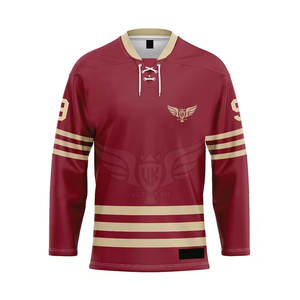 Precio razonable MOQ bajo Jersey de hockey sobre hielo Ropa deportiva Camiseta de hockey sobre hielo transpirable de talla grande para venta en línea - Product Image 1