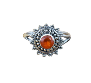 Anillo de piedras preciosas de cornalina de Plata de Ley 925, joyería hecha a mano, anillo de estilo bohemio de plata, joyería para mujer, regalo de boda para esposa - Product Image 1