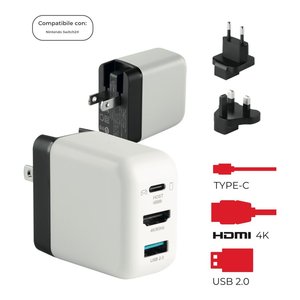 Cargador para Nintendo SWITCH 2 Powerdock 65 Negro y Blanco SF ACC0105 - Product Image 4