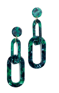 Pendiente de resina craquelado hecho a mano, joyería de moda con bloqueo de tornillo y opciones personalizadas de La India - Product Image 4