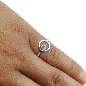 925พลอยลาบราดอไรต์ธรรมชาติทำจากเงินแท้เครื่องประดับเงินทำด้วยมือ - Product Image 1