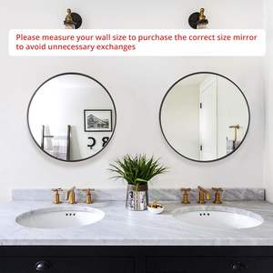 Modern Luxury Handmade Eco-Friendly Decorative Black Powder Coated Finish Metal Iron <b>Wall</b> Hanging <b>Mirror</b> Home Hotel Bedroom - Product Image 6