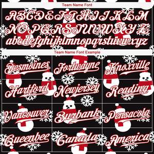 Top Trending estilo personalizado negro rojo-blanco Navidad 3D auténtico béisbol Jersey para Unisex - Product Image 4
