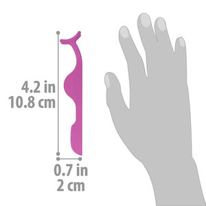 Pinzas aplicadoras de pestañas personalizadas, herramientas aplicadoras de pestañas falsas de acero inoxidable de forma redonda para usos domésticos y de salón - Product Image 5