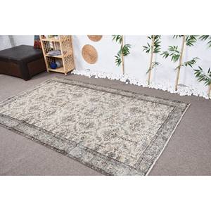 Classic Beige and <b>Brown</b> <b>Wool</b> Rug 5.2 X 7.9 ft Patchwork Design with Latex Backing for Warm Home Decor and Teenagers' Bedrooms - Product Image 3