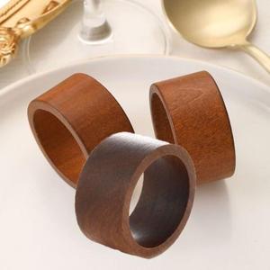 Durable <b>Wooden</b> <b>Napkin</b> <b>Rings</b> with Natural Patterns & Offering Rustic Elegance for Gatherings and Everyday Dining - Product Image 2