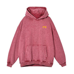 เสื้อฮู้ดดี้ผู้ชายสไตล์สตรีทแวร์คุณภาพดี ล้างสีแบบแอซิดวอช รุ่นปี 2026 ขายตรงจากโรงงาน รับสกรีนโลโก้ สีพื้นล้วน - Product Image 1