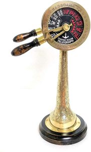 Telégrafo de latón antiguo marino decorativo para el hogar coleccionable Vintage diseñador náutico barco 18 telégrafo - Product Image 2