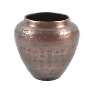 Vase à fleurs design ancien modèle avec finition antique en cuivre et vase design en métal massif de la plus haute qualité - Product Image 2