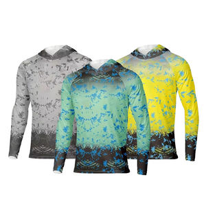 Chemise de pêche à manches longues pour hommes avec sublimation de teinture entièrement personnalisée et matériau DryFit avec protection UV UPF 50 - Product Image 1